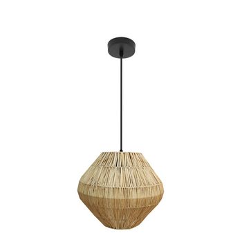 FABRILAMP Lámpara de techo colgante Nael 1xe27 Negro/natural 30d