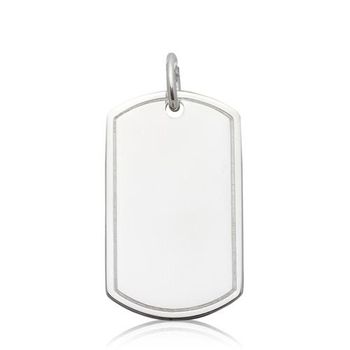 Etiqueta para perro de plata 925 grabable