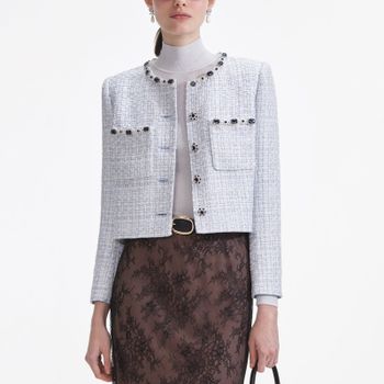 Self-Portrait Bouclé Jacket - UK 16