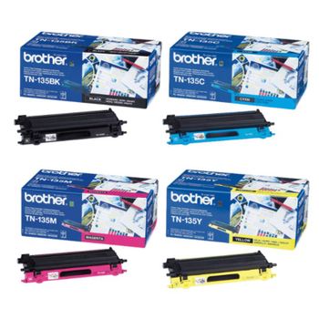 Brother TN135 Full Set Original Toner Cartridges (4 Pack)