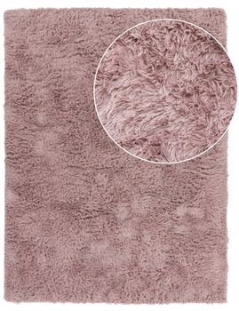 Alfombra de pelo largo Silvana rosa 120x160 cm