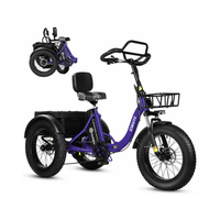 triciclo electrico de 20 eskute t302pro 48v 250w 208ah confort ergonomico purpura