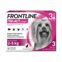 frontline tri-act pipetas para perros de 2 a 5 kg - 3 pipetas 3 x 05 ml