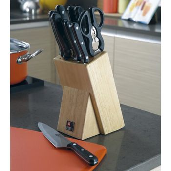 Estuche de 6 cuchillos carne  negro