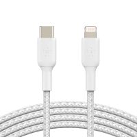 belkin boost charge cable trenzado de carga rapida usb-c a lightning 1m blanco