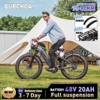 burchda nueva rx80 bicicleta electrica todoterreno con potentes motores duales bateria de litio de 48v20ah neumaticos gruesos de 26 pulgadas y 40 bicicleta electrica de montana para adultos