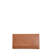 cartera de mujer de piel con solapa tan taglia unica