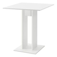 mesa de comedor lindesnes - 65 x 65 x 78 cm - mesa de cocina o salon cuadrada - mesa de bar - mesa de bistro - blanco encasa