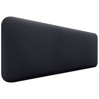 dhome cabecero tapizado liso redondeado polipiel para pared acusticos cabeceros absorbentes cabezal cama dormitorio negro 135cm