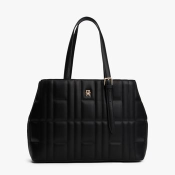 Tommy Hilfiger Bolso tote con insignia AW0AW17452-BDS