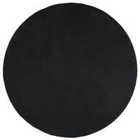 alfombra de pelo corto oviedo negro o 200 cm vidaxl