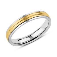 anillo de hombre de plata 925 parcialmente dorada grabable