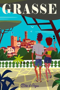Cuadro viaje a grasse impresión sobre lienzo 40x60cm