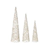 decoraciones de navidad led de interior conjunto de 3 arboles de navidad iluminado blanco tuelso