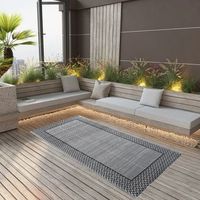 alfombra de exterior pp gris 190x290 cm