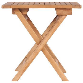 Mesa De Jardín | Mesa De Exterior Plegable Madera Maciza De Teca 45x45x45 Cm
