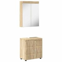 juego de muebles de bano tulum 2 pcs roble sonoma vidaxl