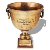 enfriador de champan copa trofeo marron cobre vidaxl
