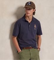 polo ralph lauren para hombre 710p00083001 polo de pique con polo bear custom slim azul s casual algodon manga corta