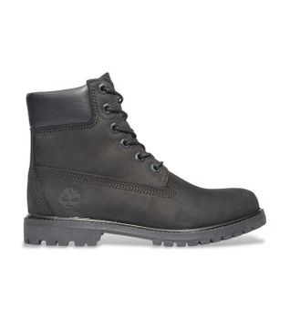 Timberland para mujer. TB18658A0011 Botas de piel 6 Inch negro (41.5 W), Plano, Cordones, Casual