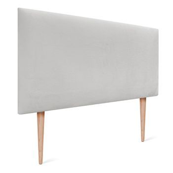 Dhome Cabecero De Terciopelo Liso 105x115 Con Patas Camas 105 - Blanco