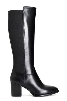 bota mujer piel con elástico black