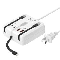 regleta usb de 4 puertos 66w 2usb-a2usb-c pd cargador rapido de escritorio adaptador con 3 lineas para iphone 16 16 pro