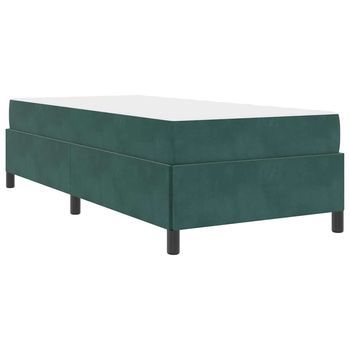 Estructura De Cama Verde Oscuro, Verde Y Blanco 90 X 190 Cm