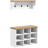 muebles de pasillo 75x30x50 cm blanco