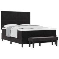 cama tapizada 203x140x128 cm  - negro