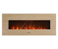 chimenea electrica  de 2000w con frontal plano madera mdf