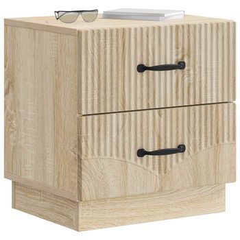 Mesita De Noche | Armario De Noche | Mesa De Noche Con Cajón Roble Sonoma 43 X 34,5 X 44,5 Cm