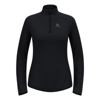 odlo zeroweight warm mid layer 12 zip camiseta de running mujeres - negro