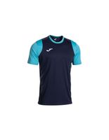 camiseta joma cancha dark navy turquesa fluor