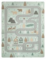 alfombra infantil lavable chiko turquesa 80x150 cm