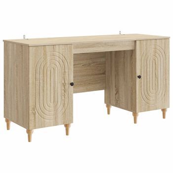 Escritorio Sonoma 142,5 X 50 X 75 Cm Madera De Ingeniería Vidaxl