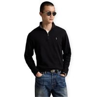 polo ralph lauren jersey luxury jersey quarter zip pullover - black para hombre