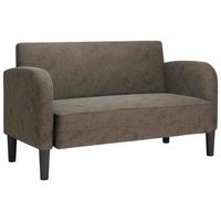 sofa loveseat gris oscuro 110 cm cuero sintetica vidaxl