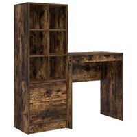 escritorio roble ahumado 1155 x 40 x 127 cm 2 uds vidaxl