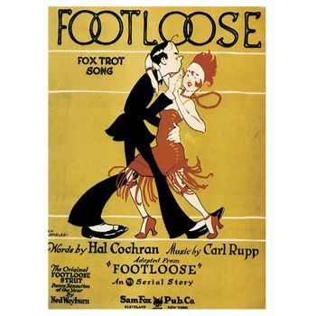 Legendarte - Portada De Música Vintage Footloose - Cuadro Lienzo, Impresión Digital Cm. 50x70