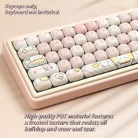 nuevas teclas pbt de 140 teclas teclas retroiluminadas con grabado lateral perfil cherry pbt de doble inyeccion 5 sublimaciones duraderas resistentes al aceite elegantes
