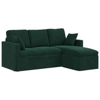 sofa verde oscuro 178 x 134 x 80 cm terciopelo vidaxl