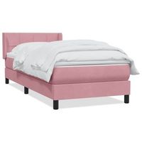 cama tapizada 223x83x88 cm tejido - rosa