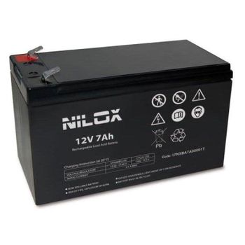 Sai Nilox 7 Ah 12 V Batería para SAI UPS Tiempo de Carga 6-8 Horas