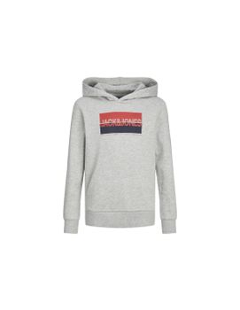 Sudadera Jack&Jones Jjnolan Sweat Hood Jnr Hombre Light Grey Melange