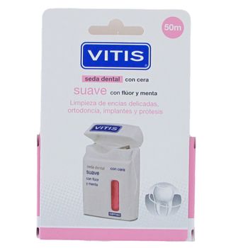 Vitis seda dental suave con flúor y menta 50m