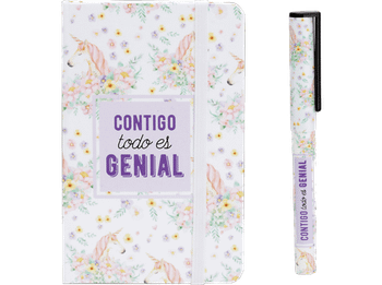 Libreta - CMP PARIS EAE1000, 80 hojas, Con bolígrafo, Páginas blancas