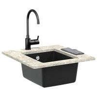 lavabo de bano moderno  lavabo negro 370 x 460 mm 80 cuarzo y 20 resina