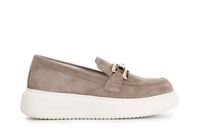 mocasin de mujer en ante con bocado y suela cupsole taupe 38