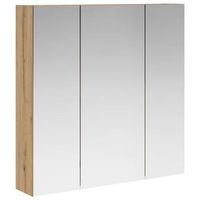 armario con espejo de bano  mueble de bano roble artesanal 70 x 145 x 70 cm